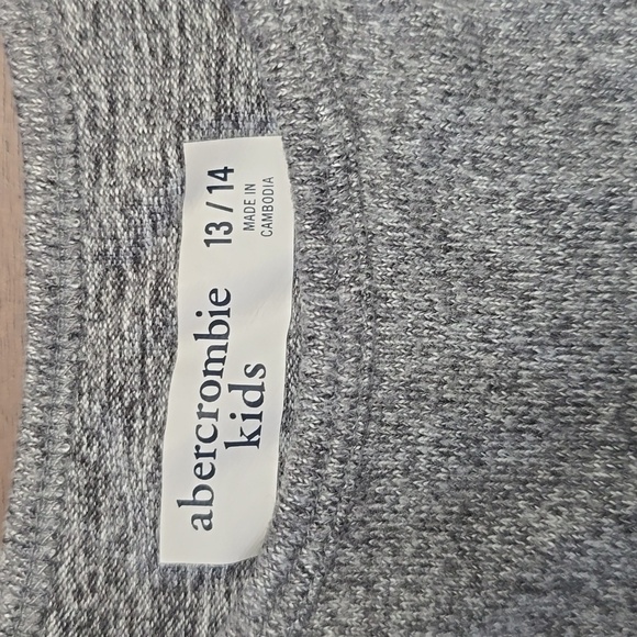 ABERCROMBIE Kids 13/14 Heather Gray Knit Top Long Sleeve - Picture 2 of 5